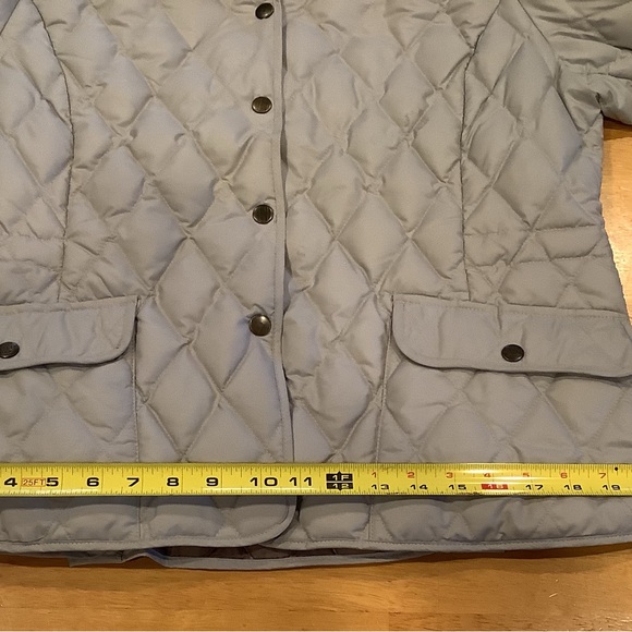 Eddie Bauer EB550 Jacket Goose Down Quilted Gray Jacket Size Large Snap Closure - Picture 7 of 16